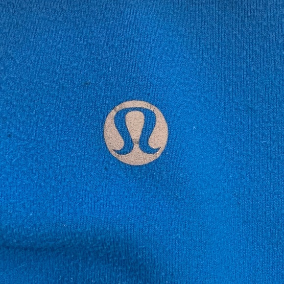 Lululemon Dark Gray Bright Blue Contrast Stitching Leggings - Picture 7 of 7